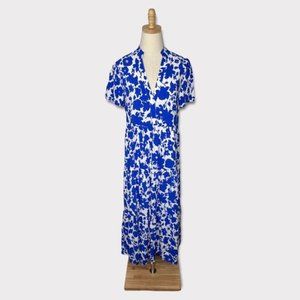 Zara Printed Floral Tiered Maxi Dress Size S NWT